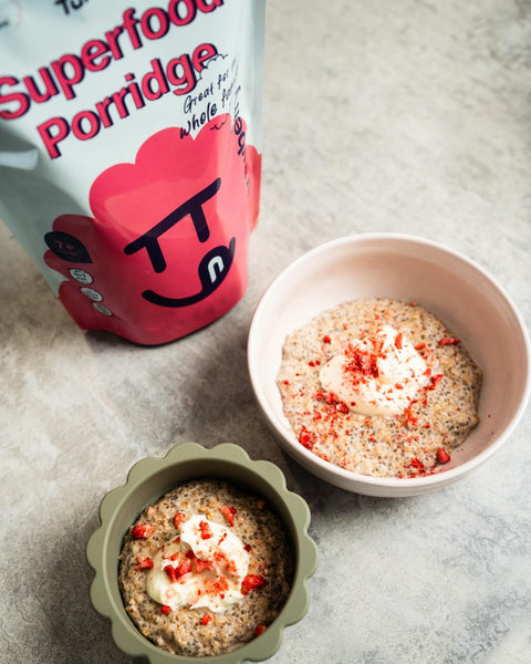 DIY Superfood Porridge Mix | Strawberry