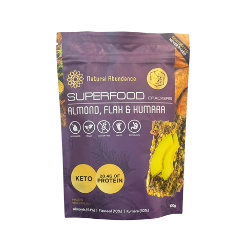 Superfood Crackers | Almond, Flax & Kumara
