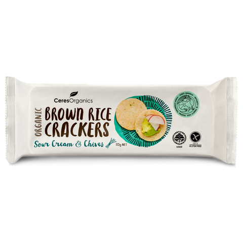 Brown Rice Crackers | Sour Cream & Chives