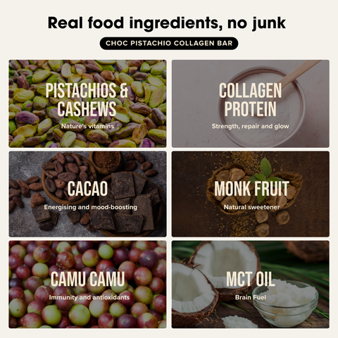 Collagen Protein Bar | Choc Pistachio