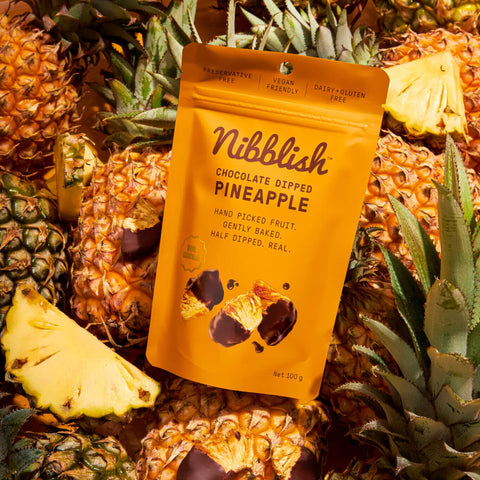 Gently Baked Fruit | Pineapple - Chocolate Dipped