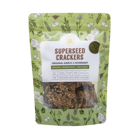 Superseed Crackers | Garlic & Rosemary
