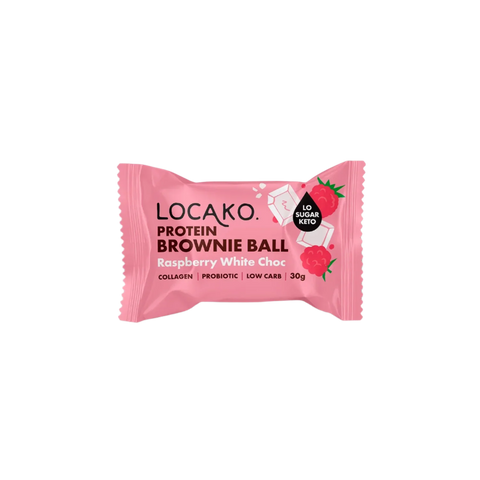 Protein Collagen Brownie Ball | Raspberry White Choc
