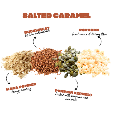 Wholegrain Popcorn Bars | Salted Caramel